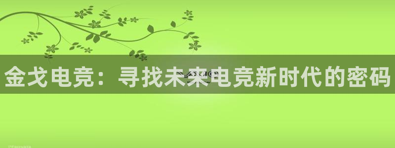 一竞技网址：金戈电竞：寻找未来电竞新时代的密码