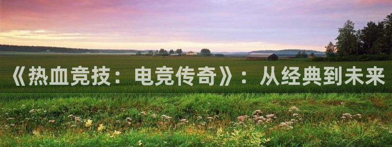 一竞技官网地址：《热血竞技：电竞传奇》：从经典到未来